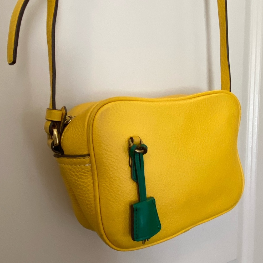 Jcrew yellow leather cross body